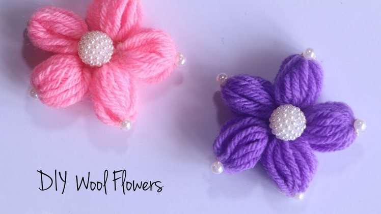 Wool Flower Making | How to make woolen flowers | DIY Wool Crafts
