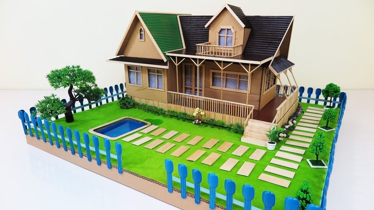 DIY Beautiful House using Bamboo Stick & Cardboard ( Dream House ) - Trailers