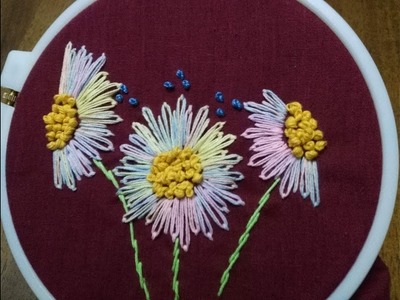 DIY Embroidery Elegant Sun Flower Stitch