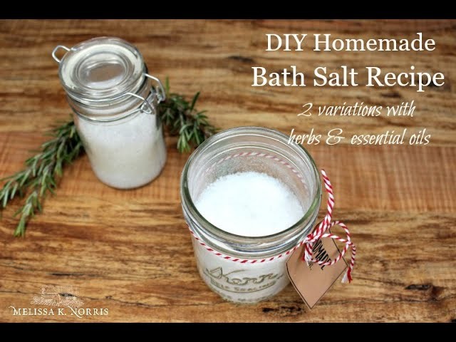 DIY: Homemade Bath Salts 2 Easy Herbal Recipes