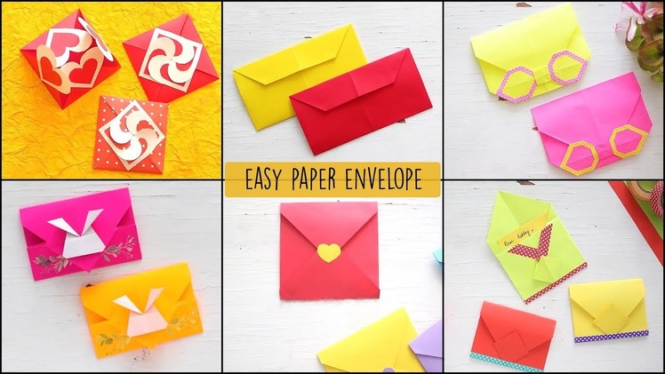 6 Easy DIY Paper Envelopes | Paper Craft | Ventuno art