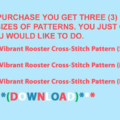 CRAFTS A Vibrant Rooster Cross Stitch Pattern***LOOK***Buyers Can Download Your Pattern As Soon As They Complete The Purchase
