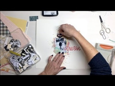 Mixed Media Scrapbooking layout - Process video - Daniel Smith Watercolors