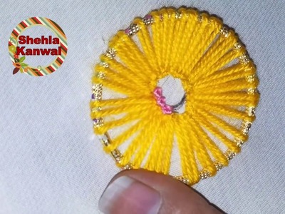 Amazing Hand Embroidery Make New Wool Flower Trick With Bangel (PART 7)