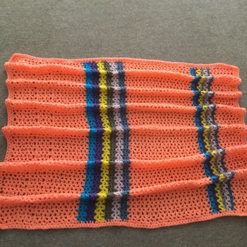 Crochet baby pram rug