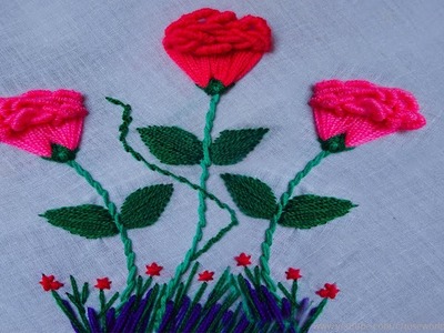 Hand Embroidery Flower | bullion stitch flower