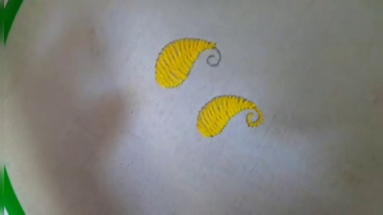 Hand embroidery mango design