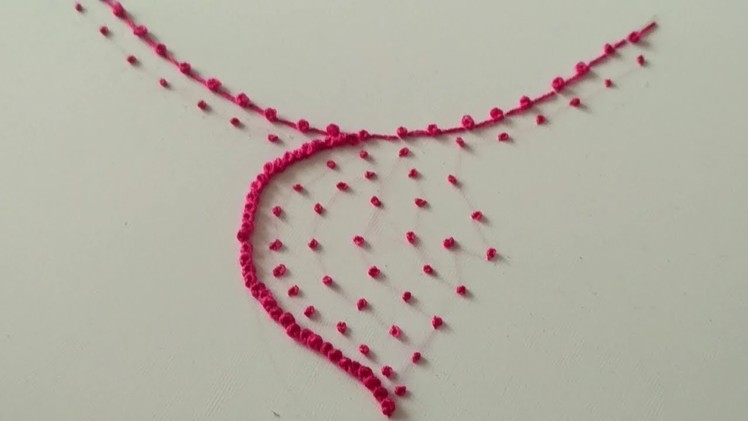Hand embroidery neckline design for kurtis | french knot embroidery neck design | embroidery2018