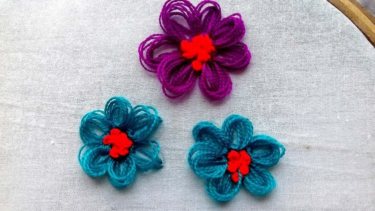 Beautiful flower Embroidery Tricks |  Sewing Hack # easy  hand embroidery.