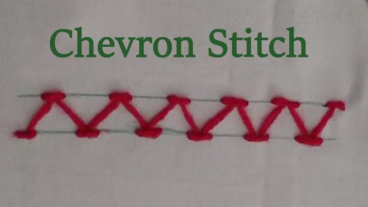 Chevron Stitch - Chevron Stitch Embroidery- Hand Embroidery- Chevron Embroidery- Chevron Stitch Work