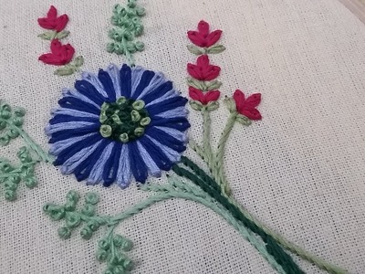 Hand emboidery of a flower