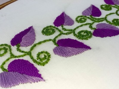 Hand Embroidery amazing borderline design.