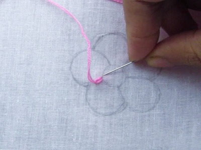 Hand Embroidery, Beautiful Flower Embroidery, Buttonhole Stitch