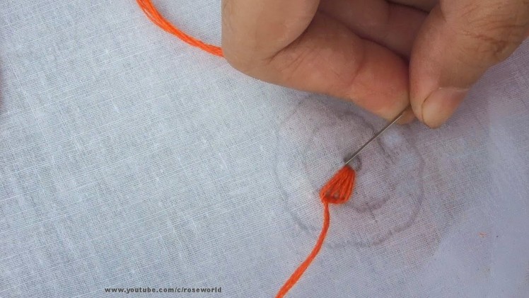 Hand embroidery: easy flower stitch idea | buttonhole stitch flower