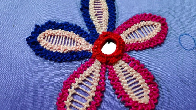 Hand embroidery flower full tutorial