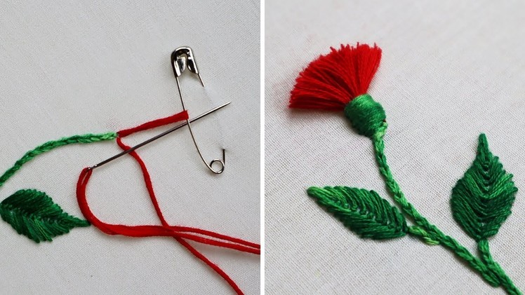 Hand Embroidery : Hack To Make Tassels Using Safety Pin | Tassel Flower