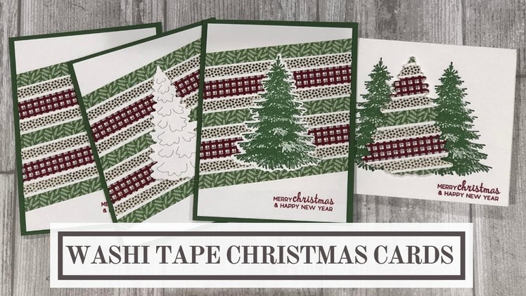 Washi Tape Christmas Cards (4 Easy Ideas)