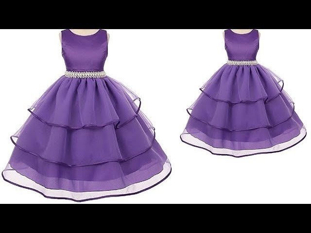 DIY Designer Net Layered Baby Frock Cutting And Stitching Full Tutorial