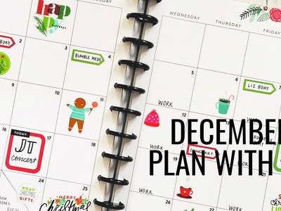 Plan with Me - December 2018 - Monthly Layout - BIG Happy Planner