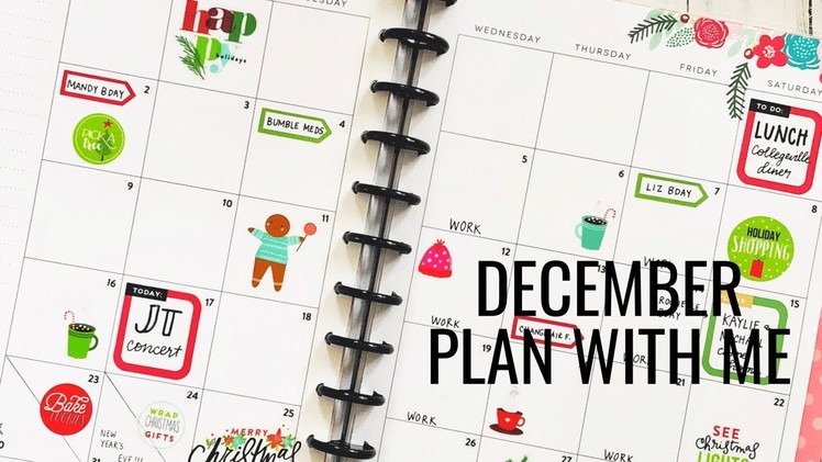 Plan with Me - December 2018 - Monthly Layout - BIG Happy Planner
