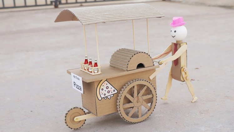 Wow! Amazing DIY Robot Pizza Cart Toy For Kids From Cardboard