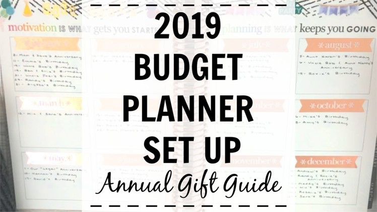 2019 Budget Planner Set Up | Annual Gift Guide | Erin Condren Deluxe Monthly Planner |