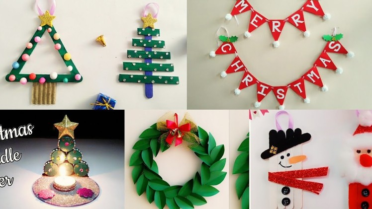5 Easy Christmas Home Decoration Ideas.Christmas Crafts for Kids School.Christmas Decoration Ideas