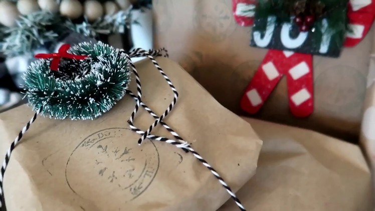 6 Vintage Farm House Inspired Gift Wrapping Ideas | Christmas Gift Wrapping