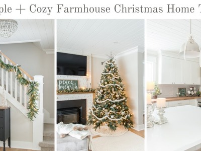 A Simple + Cozy Farmhouse Christmas Home Tour