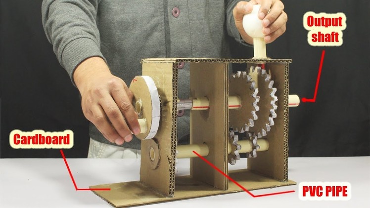 DIY 3 Speed Manual Gearbox from Cardboard