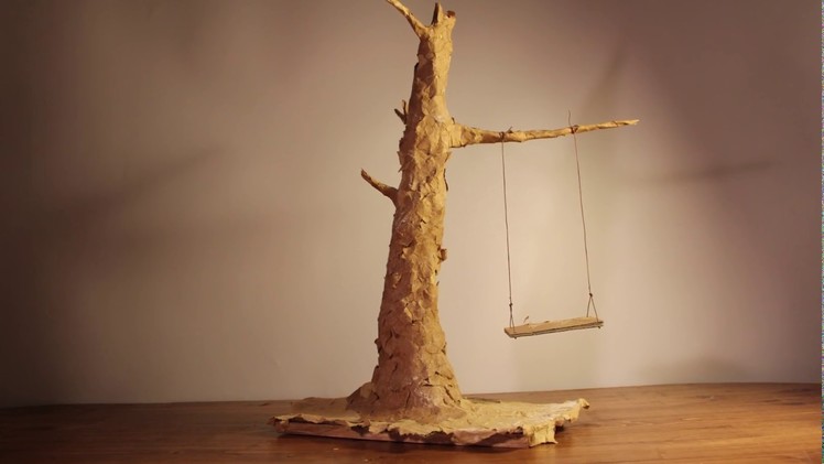 Diy大树与秋千 cardboard tree and Swing