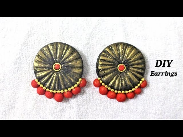 DIY   Easy To Make Polymer Clay Earrings.Studs | Jewelry Making Tutorial