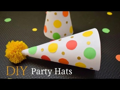 DIY Party Hats | #Birthday Party Hats with Paper | DIY Confetti Party Hats | Birthday Party Ideas