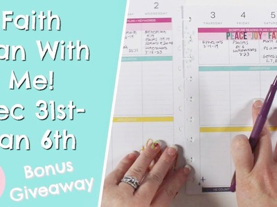 Faith Plan With Me In My Transformer Planner! Jan-6th + 12 Days Of Planmas Happy Planner Giveaway!