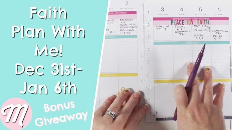 Faith Plan With Me In My Transformer Planner! Jan-6th + 12 Days Of Planmas Happy Planner Giveaway!