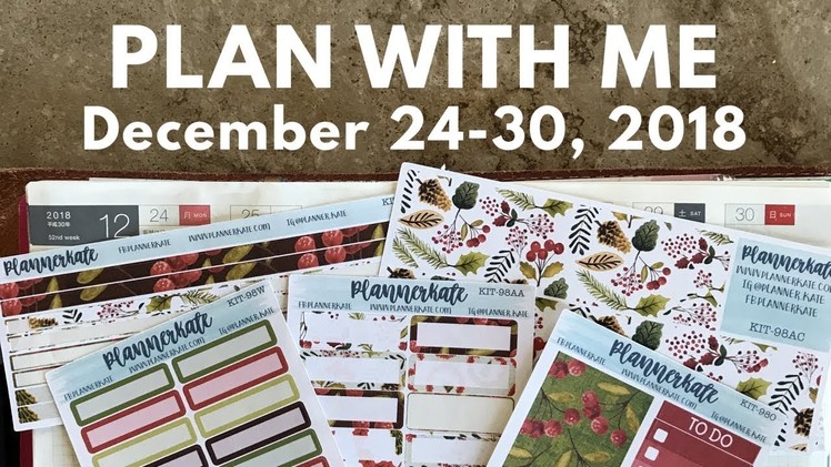Hobonichi Cousin Plan with Me + GIVEAWAY || December 24-30 2018 || Planner Kate