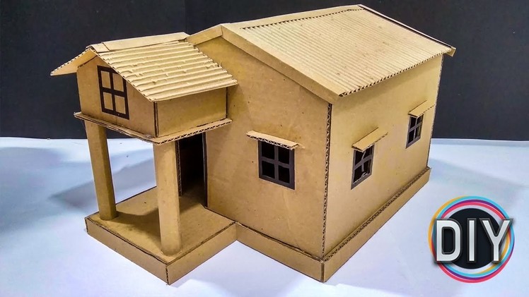 How To Make a Beautiful Cardboard House (Very Easy DIY)