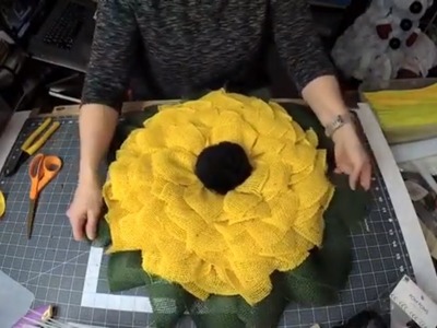 How to Make a Sunflower Wreath Using Burlap
