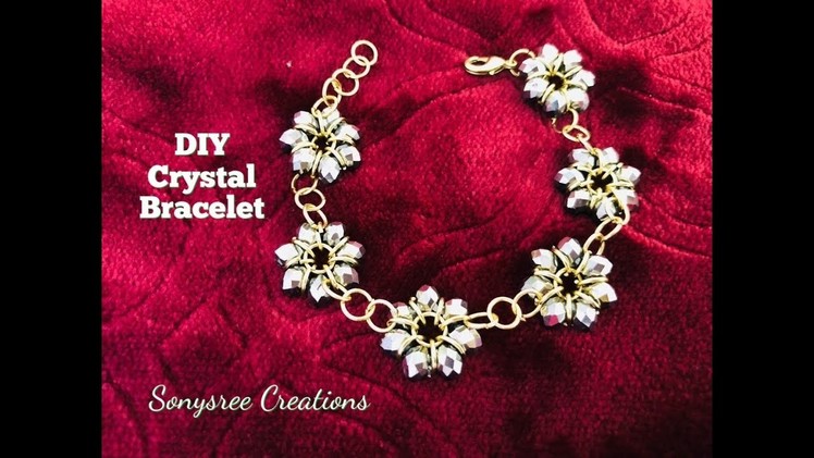 Latest Fashion Bracelet with Jump rings and crystals.