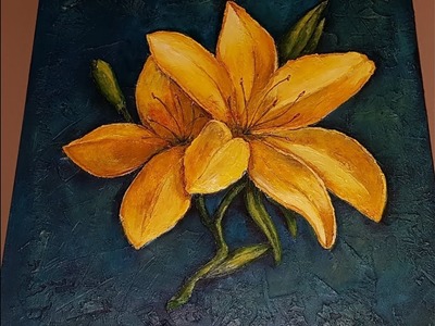Painting Flowers in Acrylic.Texturend