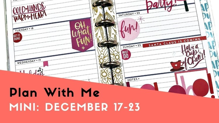 Plan with Me - Mini Happy Planner December 17-23