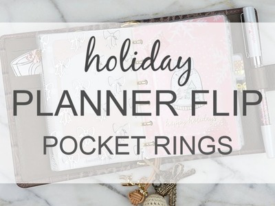 PLANNER FLIP | Van der Spek Tortora Croco Pocket Rings | Holiday Setup