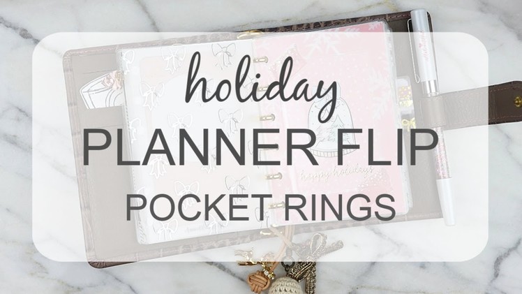 PLANNER FLIP | Van der Spek Tortora Croco Pocket Rings | Holiday Setup