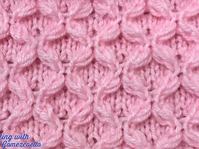 TEJIDOS A DOS AGUJAS: 29- Flores Puff. KNITTING WITH TWO NEEDLES: Flowers Puff