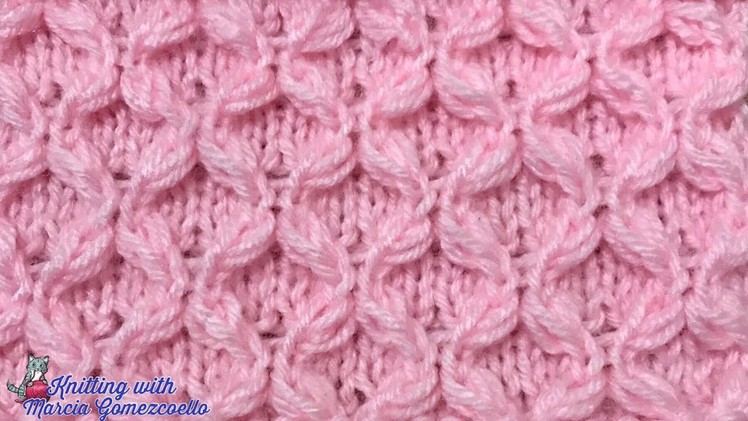 TEJIDOS A DOS AGUJAS: 29- Flores Puff. KNITTING WITH TWO NEEDLES: Flowers Puff