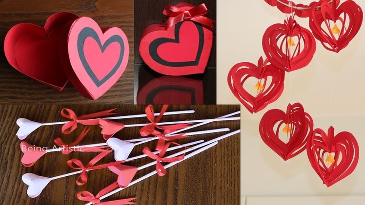 3 Simple & Beautiful Valentines Day Crafts - Paper Crafts  -  DIY Crafts Compilations