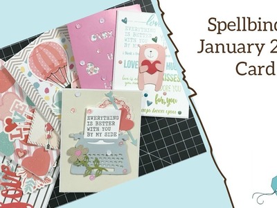 6 Cards - 1 Kit & Reveal | Spellbinders Monthly Card Kit | You're My Type | January 2019