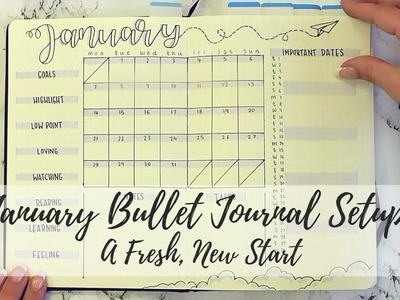 A Fresh, New Start - January 2019 Bullet Journal Setup