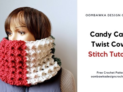 Candy Cane Twist Cowl Stitch Pattern