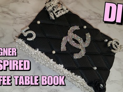 CHANEL INSPIRED BOOK MADE WITH DOLLAR TREE BOOKS | DESIGNER COFFEE TABLE BOOK DIY